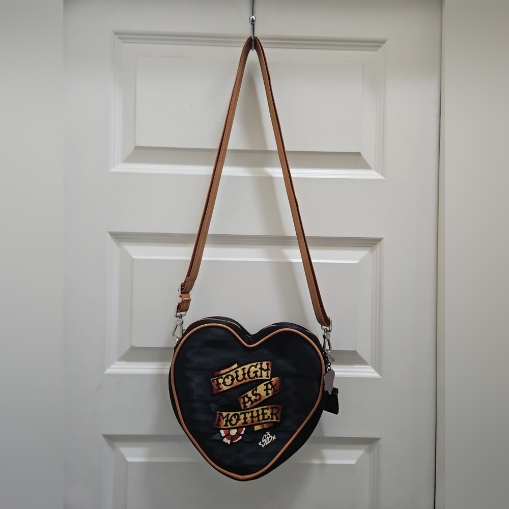 EUC Harvey's x Sid's Tattoo Sweetheart Convertible Crossbody - Tough as a Mother